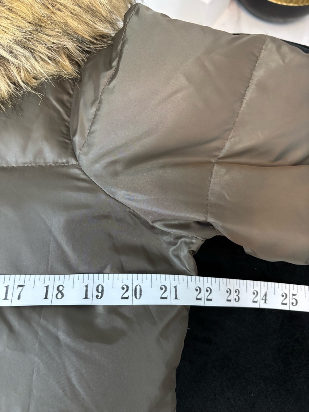 Joe Fresh Brown Quilted Hooded Puffer Jacket with Belt - Picture 15 of 16